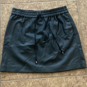 Black leather skirt